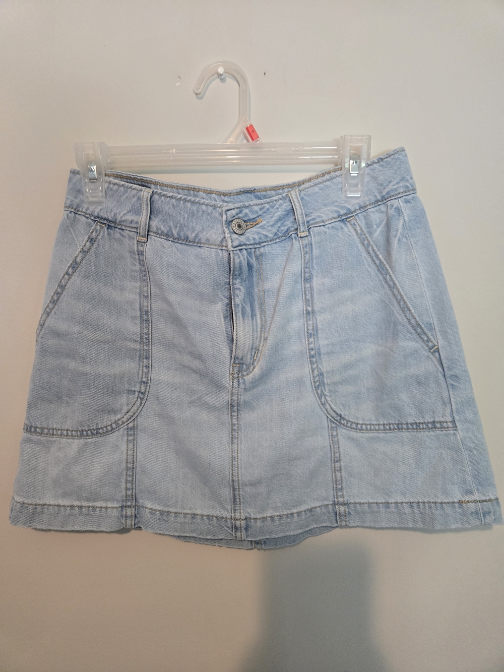 Light Blue Denim Mini Skirt - Classic Casual Style